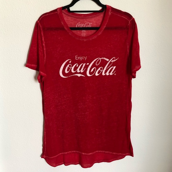 Coca Cola Tops - 🦚 COCA COLA Vintage Style Burnout Graphic Tee
